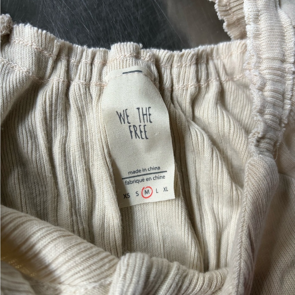We The Free Cream Off-Shoulder Top, M - Picture 3 of 5